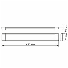 LED світильник лінійний VIDEX 27W 0,6М 5000K VL-BN-27065