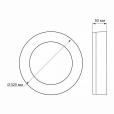 LED світильник ART IP65 круглий VIDEX 30W 5000K Black VL-BHFR-305B