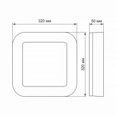 LED світильник ART IP65 квадратний VIDEX 30W 5000K Black VL-BHFS-305B