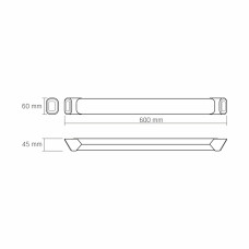 LED світильник лінійний VIDEX 36W 0.6М 5000K 220V VLE-BN-36065B чорний