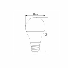 LED лампа VIDEX A60e 12W E27 3000K