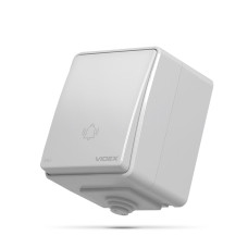 Кнопка дзвінка сіра IP65 VIDEX BINERA 