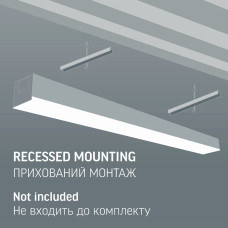 LED світильник лінійний VIDEX BN03 30W 0.6М 5000K 220V VL-BN03-30065B Black