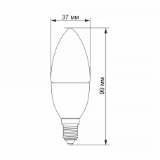 LED лампа VIDEX C37e 3.5W E14 3000K