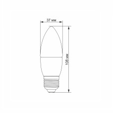 LED лампа VIDEX C37e 7W E27 3000K