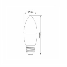 LED лампа VIDEX Filament C37e 7W E27 4100K