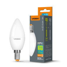 LED лампа VIDEX C37h 4,9W E14 4100K