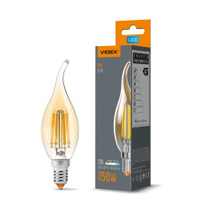 LED лампа VIDEX Filament C37FtA 6W E14 2200K бронза
