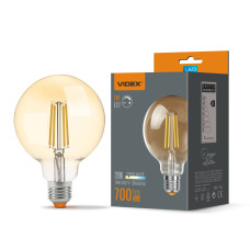 LED лампа VIDEX Filament G95FAD 7W E27 2200K дімерна бронза