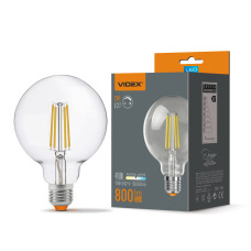 LED лампа VIDEX Filament G95FD 7W E27 4100K дімерна