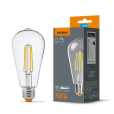 LED лампа VIDEX Filament ST64FD 6W E27 4100K дімерна