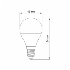 LED лампа VIDEX G45e 7W E14 3000K