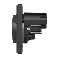 Розетка одинарна із заземленням USB-A+C 20W вугільно-чорна VIDEX NOTA (VF-NT-SK1GUC-BL)