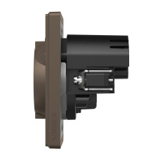 Розетка одинарна із заземленням USB-A+C 20W мокко VIDEX NOTA (VF-NT-SK1GUC-BR)