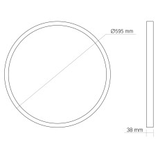 LED панель кругла VIDEX PBR600 48W 3000-4000-6000K 230V