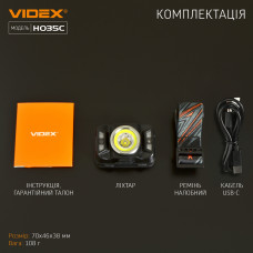 Налобний світлодіодний ліхтарик VIDEX VLF-H035C 410Lm 5000K