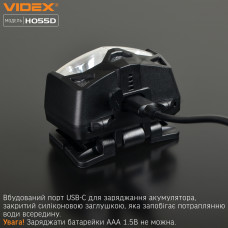 Налобний світлодіодний ліхтарик VIDEX VLF-H055D 500Lm 5000K