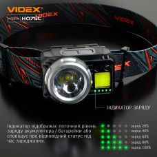 Налобний світлодіодний ліхтарик VIDEX VLF-H075C 550Lm