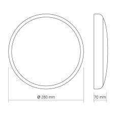 LED Світильник накладний з датчиком руху VIDEX VL-CLR-200-2G 20W 2700-6500K