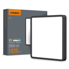 LED Світильник накладний квадрат VIDEX 24W 5000K Black