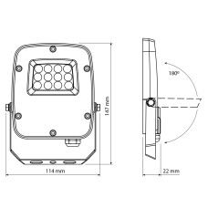 LED прожектор VIDEX F5 10W 3000-5000-6500K 230V White (VL-F5-010CW)