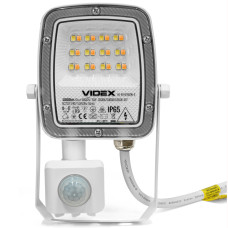 LED прожектор VIDEX F5 10W 3000-5000-6500K з датчиком руху 230V White (VL-F5-010CW-S)