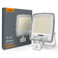 LED прожектор VIDEX F5 100W 3000-5000-6500K з датчиком руху 230V White (VL-F5-100CW-S)