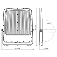 LED прожектор VIDEX F5 300W 3000-5000-6500K 230V White (VL-F5-300CW)