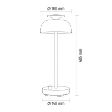 Настiльна LED лампа з акумулятором VIDEX VL-TF23G 8.5W 4000K+RGB Green