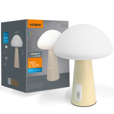 LED лампа настiльна з акумулятором VIDEX VL-TF25BG 4W 3000-6500K+RGB Beige