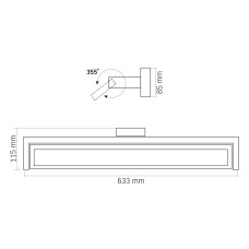 LED світильник настінний з сенсором VIDEX WL02 18W 2800K-4000K-6000K White (VL-WL02-18CSW)