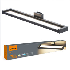 LED світильник настінний з сенсором VIDEX WL02 18W 2800K-4000K-6000K Black