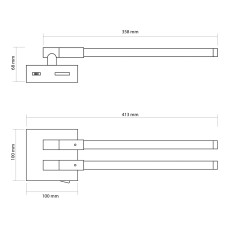 LED світильник настінний VIDEX WL042 10W 3000-4000-6000K Black
