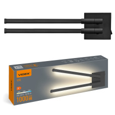 LED світильник настінний VIDEX WL042 10W 3000-4000-6000K Black