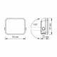 LED прожектор VIDEX F3 10W 5000K 220V Black (VLE-F3-0105B)