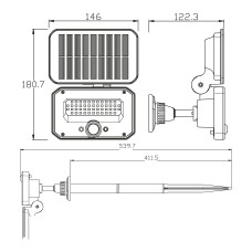 Прожектор на сонячній батареї SPARROW-16 16W 6400K Horoz