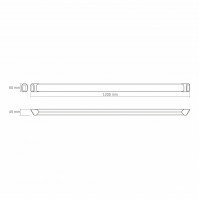 LED світильник лінійний VIDEX 72W 1.2М 5000K 220V чорний VLE-BN-72125B