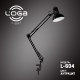 Настільна лампа зі струбциною L-604 Антрацит LOGA Light