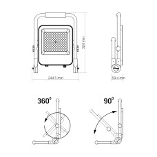 LED прожектор акумуляторний VIDEX PREMIUM 50W 5000K 220V (VL-F2A-505)