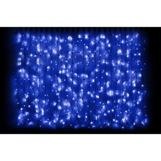 Гірлянда зовнішня Delux Curtain 456LED, 2x1.5m, синій / чорний IP44, (90009050)