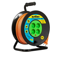SV-021-O. Подовжувач SVITTEX на котушці (50 м) серія "ПРОФІ" з термозахистом, 2х2,5 мм²